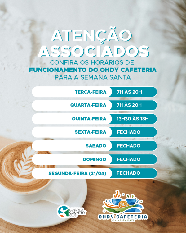 Horário Cafeteria